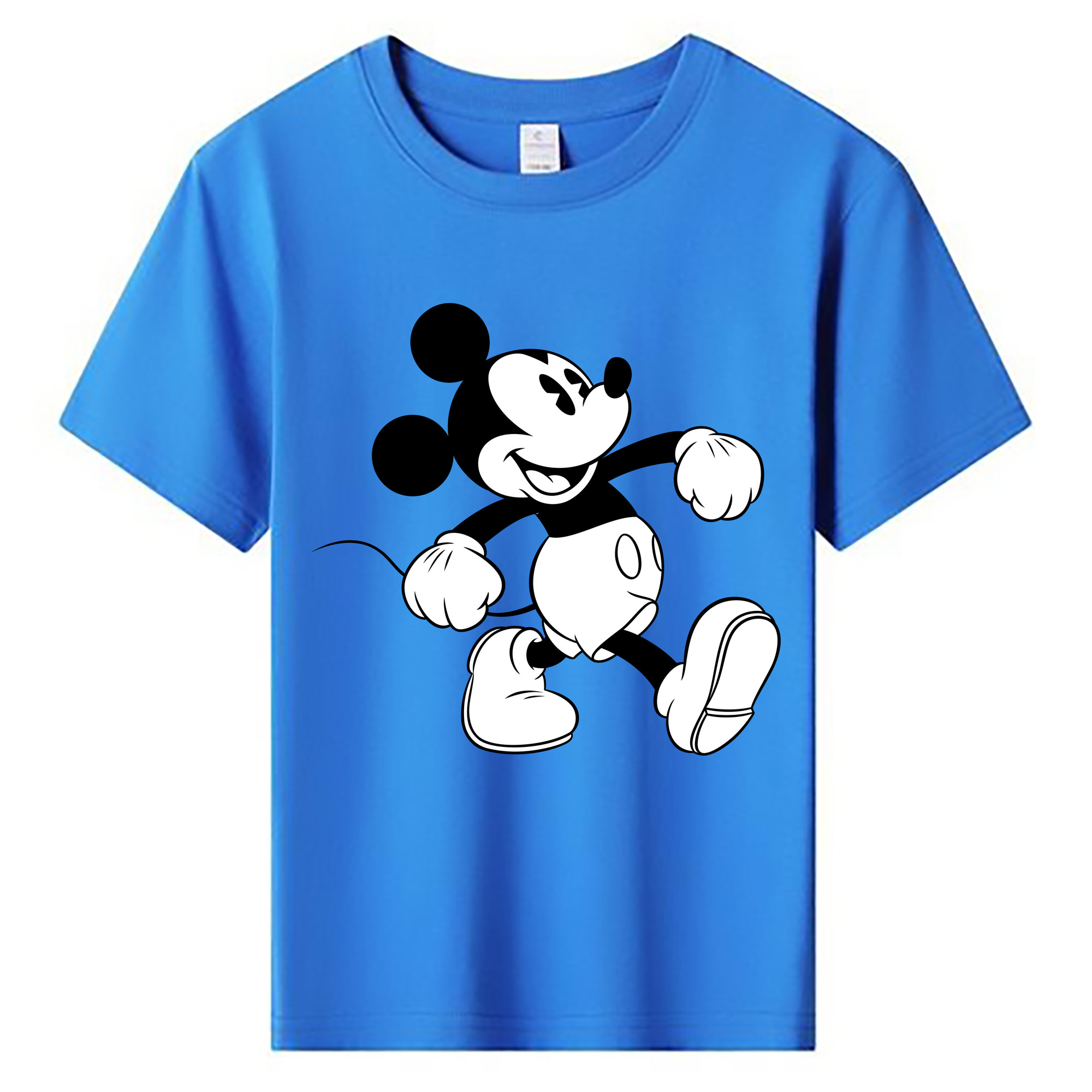 ミッキーマウス Mickey Mouse 綿100％キッズTシャツ（フロントプリント）